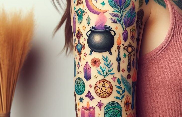 Mystical Wicca Elements Tattoos: Radiate Energy with a Twist