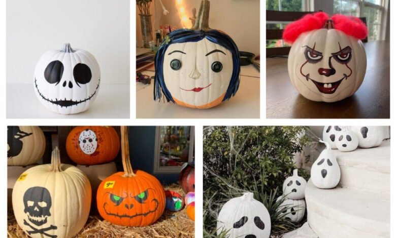 31 Scary Halloween Painted Pumpkin Ideas