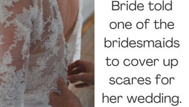 Bride told bridesmaids to cover up scares for her wedding.