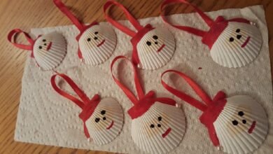 How To Make Santa Seashell Ornament for Christmas